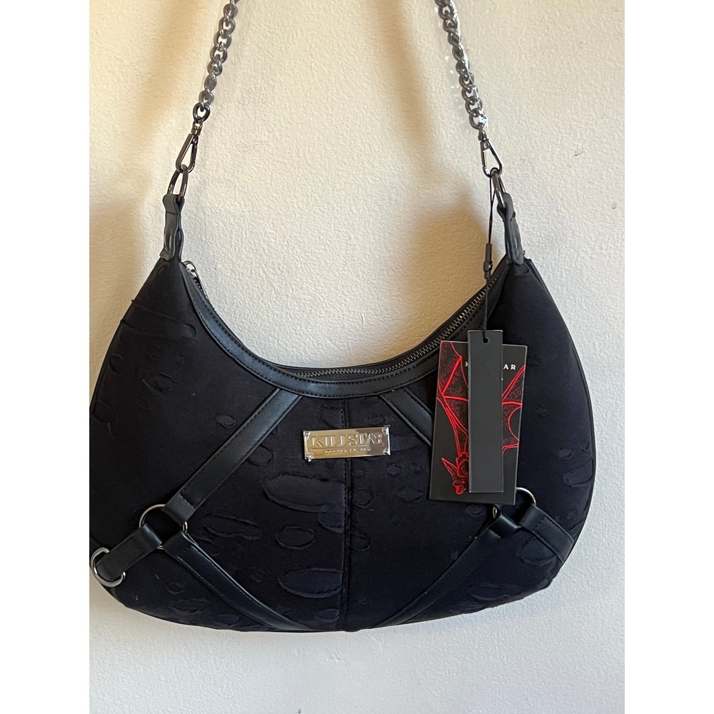 Killstar Ashen slouch distressed bag - Picture 2 of 7
